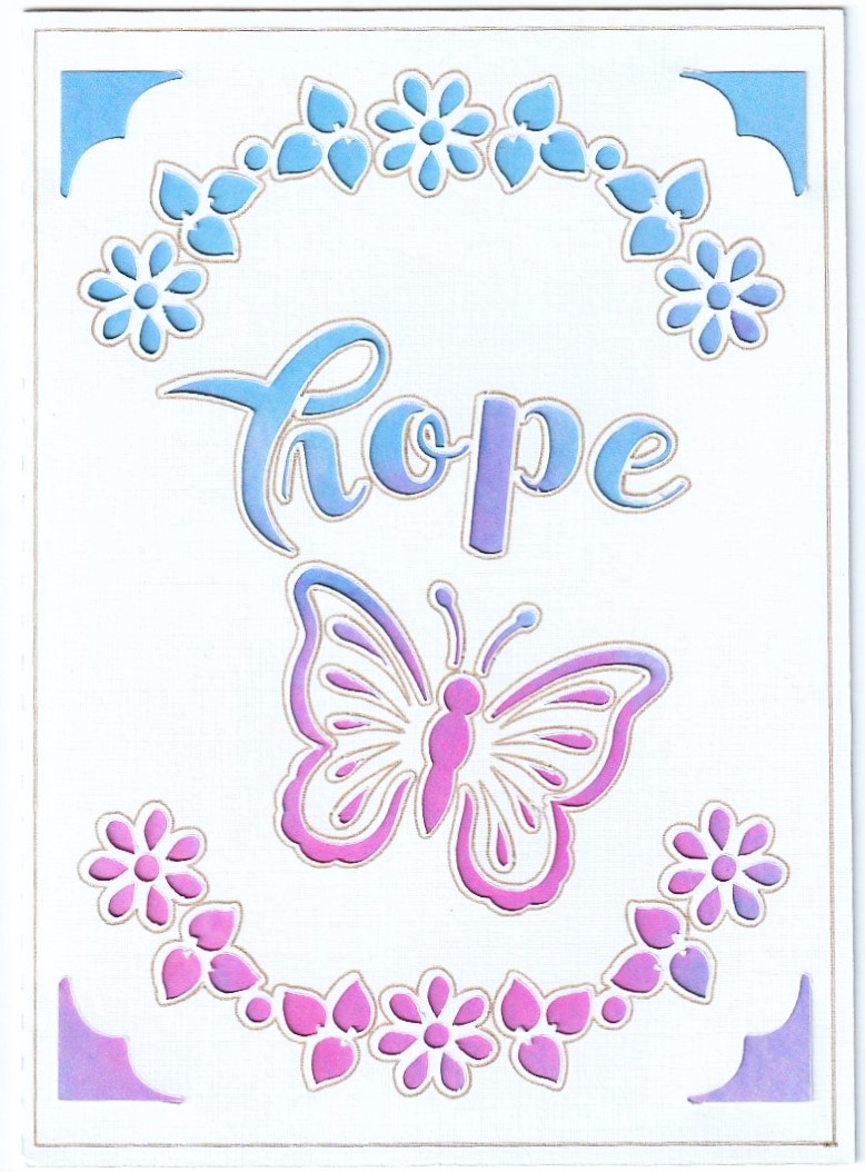 Hope Pink Blue Card