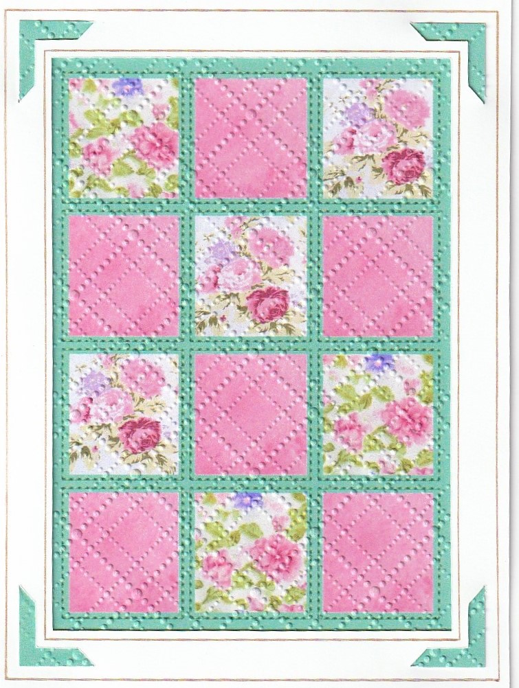 Quilt Pink Floral Card
