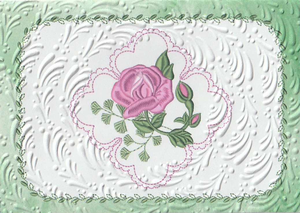 Rose Pink Embossed